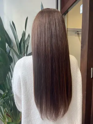 ロング カラー 透明感/低ダメージ インナー🩵角田紗雪のヘアスタイル
