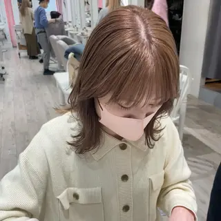 ミディアム カラー ヘアアレンジ/ 暖色🩵hazukiのヘアスタイル