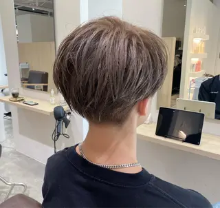 メンズ 酸性ストレート/ブリ ーチなしWカラー河本のヘアスタイル