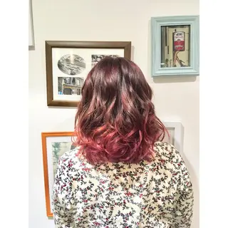 ミディアム カラー ヘアアレンジ . YUIのヘアスタイル