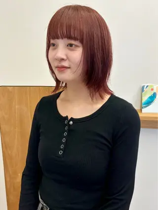 ミディアム カラー 美空🐇 レイヤー / 透明感カラー🩰のヘアスタイル