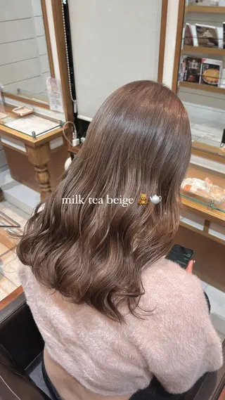 カラー Miwa🦋渋谷/ 透明感カラー/セットのヘアスタイル