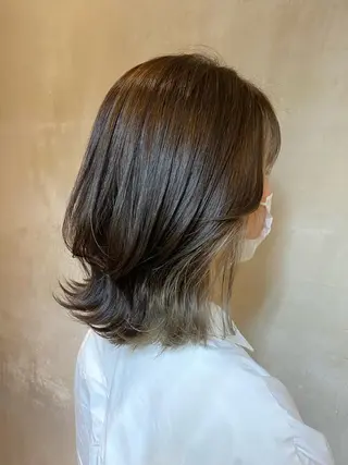 ミディアム カラー Kasuga Sayuriのヘアスタイル