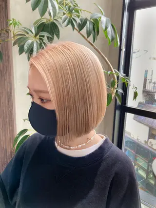 ショート カラー ヘアアレンジ 波巻きスパイラルパー マ/シャドウパーマ駿のヘアスタイル