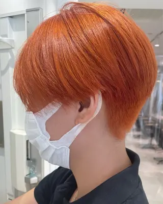 ショート カラー 髪質改善ストレート 🌈似合わせカットのヘアスタイル