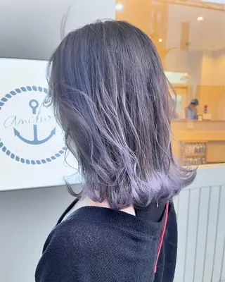 ミディアム カラー 髪質改善/ハイトーン カラー/久保田彰のヘアスタイル