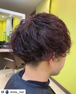 ショート カラー パーマ メンズ 🩷Eny terrace🩷のヘアスタイル