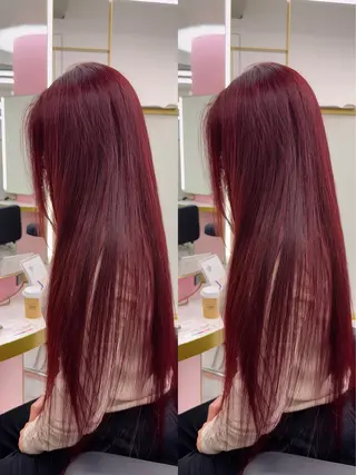 ロング カラー 🍒暖色🍒ブリーチ なしカラー/たくみ。のヘアスタイル