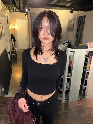 ミディアム カラー givet所属・心斎橋/デザインカラ ー/海外風/ナツミのヘアスタイル