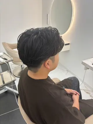 パーマ メンズ 安藤 千聖のヘアスタイル