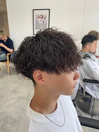 ショート パーマ メンズ メンズパーマ/新潟/ 万代／田崎亮🌟のヘアスタイル