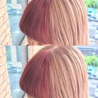 ミディアム カラー パーマ ヘアアレンジ メンズ キッズ ネイル マツエク・マツパ サロンドミルク 原宿のヘアスタイル