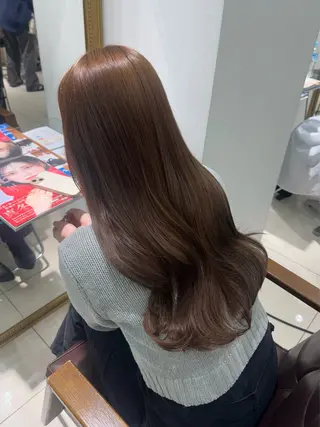 ロング ☘️中明度カラー/ 縮毛矯正ナミ☘️のヘアスタイル