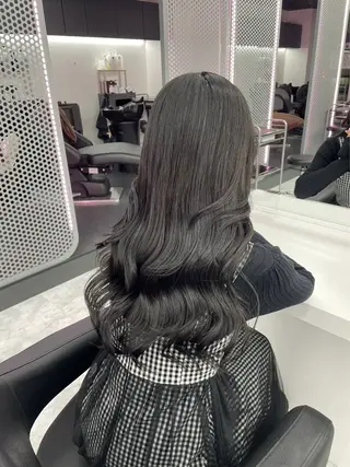 セミロング カラー ヘアアレンジ Over hair_ misakiのヘアスタイル