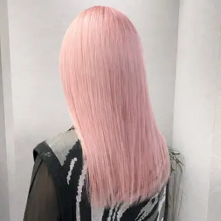 ミディアム カラー ✨ブリーチ支持No1 複雑履歴修正/舘岡のヘアスタイル