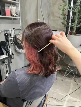 ミディアム カラー 透明感♥韓国ヘア HINAのヘアスタイル