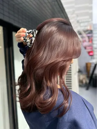 ロング カラー 顔まわりの神様✨ 透明感カラー藤嶋秀幸のヘアスタイル
