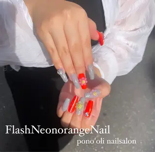 ネイル ハイビスカス ネイルサロンのネイルデザイン