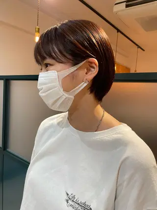 ミディアム カラー パーマ ヘアアレンジ マツエク・マツパ Miku /ボブのヘアスタイル