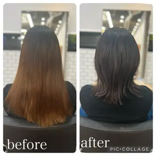 セミロング Aguhair milo森山知幸のヘアスタイル