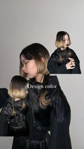 ロング カラー レイヤーカット Y2K/𝓡𝓲𝓷のヘアスタイル