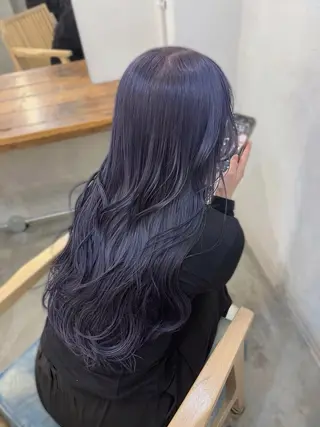 ロング カラー ヘアアレンジ hazuki🐈⬛ 透明感カラーのヘアスタイル