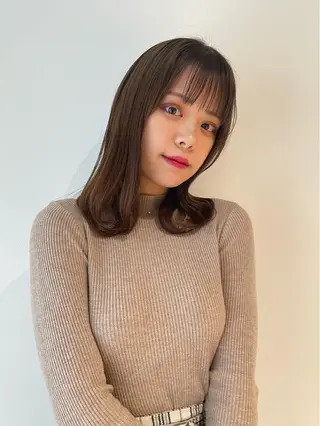 ミディアム カラー なりたいが叶う ながしまじゅんきのヘアスタイル