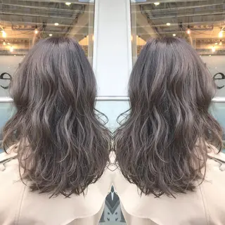 セミロング カラー 青木 茂樹⭐️ 透明感カラーのヘアスタイル