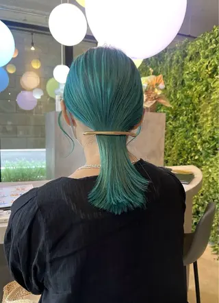 セミロング カラー haruka ♡レイヤー/透明感のヘアスタイル