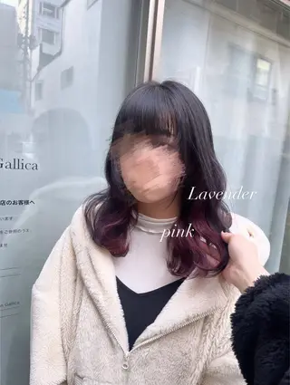 セミロング カラー 柔らかgirly/ レイヤー/yuiのヘアスタイル