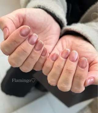 ネイル フィルイン／自爪育成 ／爪に優しい施術のネイルデザイン