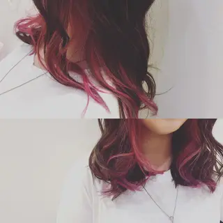ミディアム セミロング カラー ハイトーン×髪質改善 KENTAのヘアスタイル
