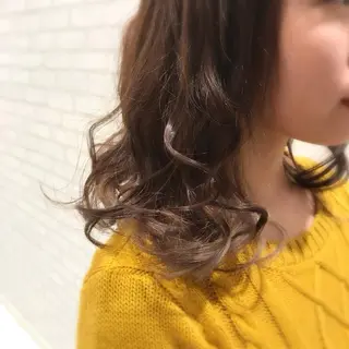 ミディアム カラー ヘアアレンジ 【髪質改善】 夏目結以のヘアスタイル