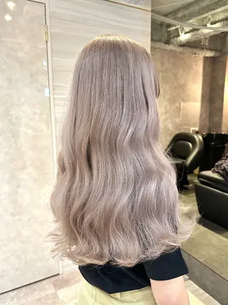 ロング カラー パーマ ヘアアレンジ メンズ 🌱巴結生🌿大宮 ☁️ミルクティーのヘアスタイル
