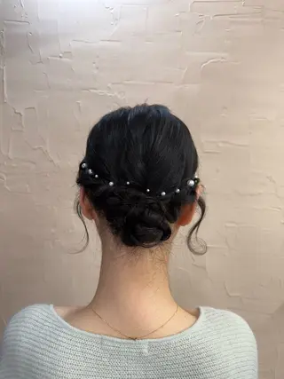 ミディアム ヘアアレンジ まとまるボブ🌼 アレンジ🌼鴨下穂香のヘアスタイル