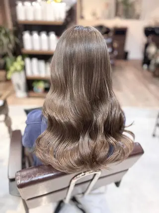 ロング カラー 髪質改善で 憧れの潤艶美髪にのヘアスタイル