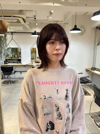ミディアム 盛れる透明感カラー・ momokaのヘアスタイル