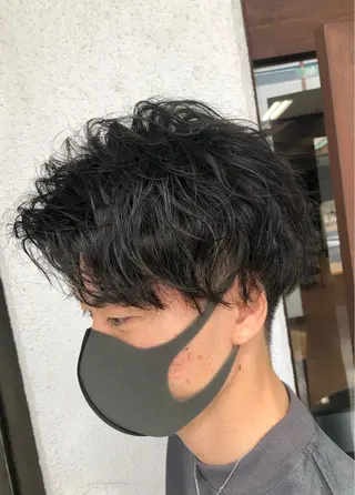 パーマ メンズ ダブルスキルエクステ /羽エクステ白石宇由のヘアスタイル