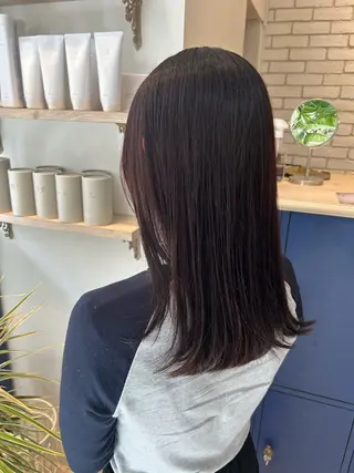セミロング カラー 鈴村 大介のヘアスタイル