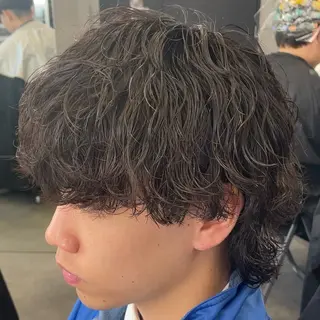 ミディアム パーマ ヘアアレンジ メンズ fifth 石川 凪のヘアスタイル