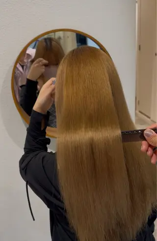 ロング 美髪矯正・ブリーチ 矯正🫧秋元ゆたかのヘアスタイル