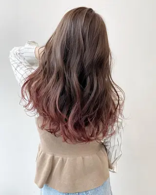 セミロング カラー パーマ ヘアアレンジ 似合わせ💖トレンド ✨TAKAMI😊のヘアスタイル