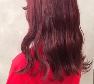 ミディアム カラー ブリーチなし暖色 💗AKARI💗のヘアスタイル