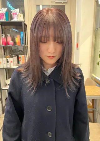 ミディアム カラー 赤み消しカラー/ ナチュラル/トモキのヘアスタイル