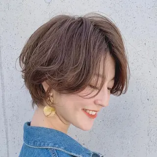 ショート カラー 縮毛/レイヤー 韓国/橋口のヘアスタイル