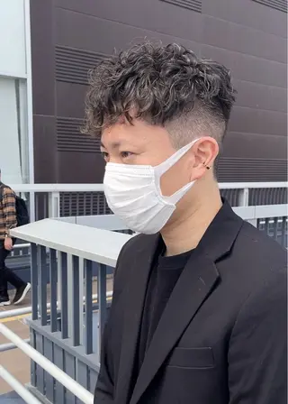 ショート パーマ メンズ 髪質改善/透明感 OAK兵庫のヘアスタイル