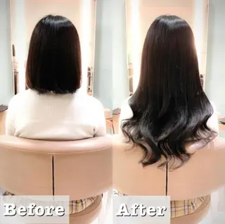 ロング ✨️韓国風カラー✨️ 最高級エクステ✨️のヘアスタイル