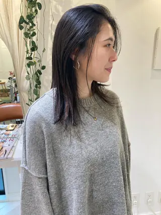 ミディアム カラー お洒落ベージュ🤎 代官山shibukiのヘアスタイル