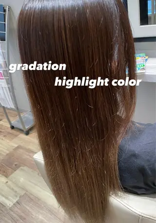 ロング カラー k-twoたき✨艶感 カラー/美髪矯正のヘアスタイル