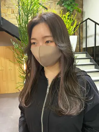 ロング カラー ヘアアレンジ チャンモリパーマ/韓 国/Minami🦋のヘアスタイル